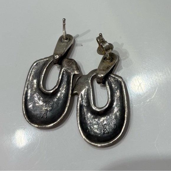 James Avery Silver Bird Motif Earrings Peacock - Picture 5 of 5